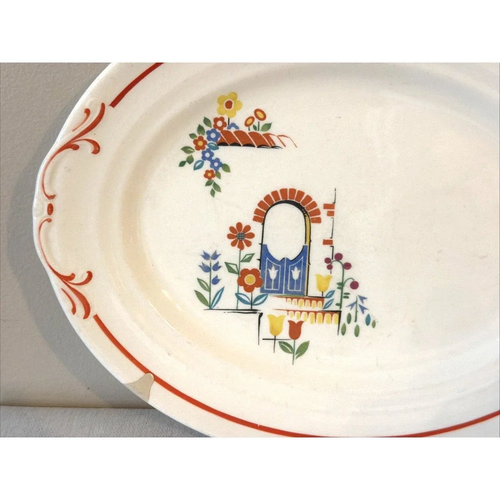 Vintage 1940s Crown Ivory 336 Platter - 11